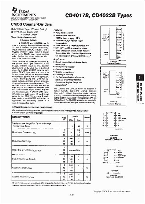 CD4017 Datasheet (PDF) Download .